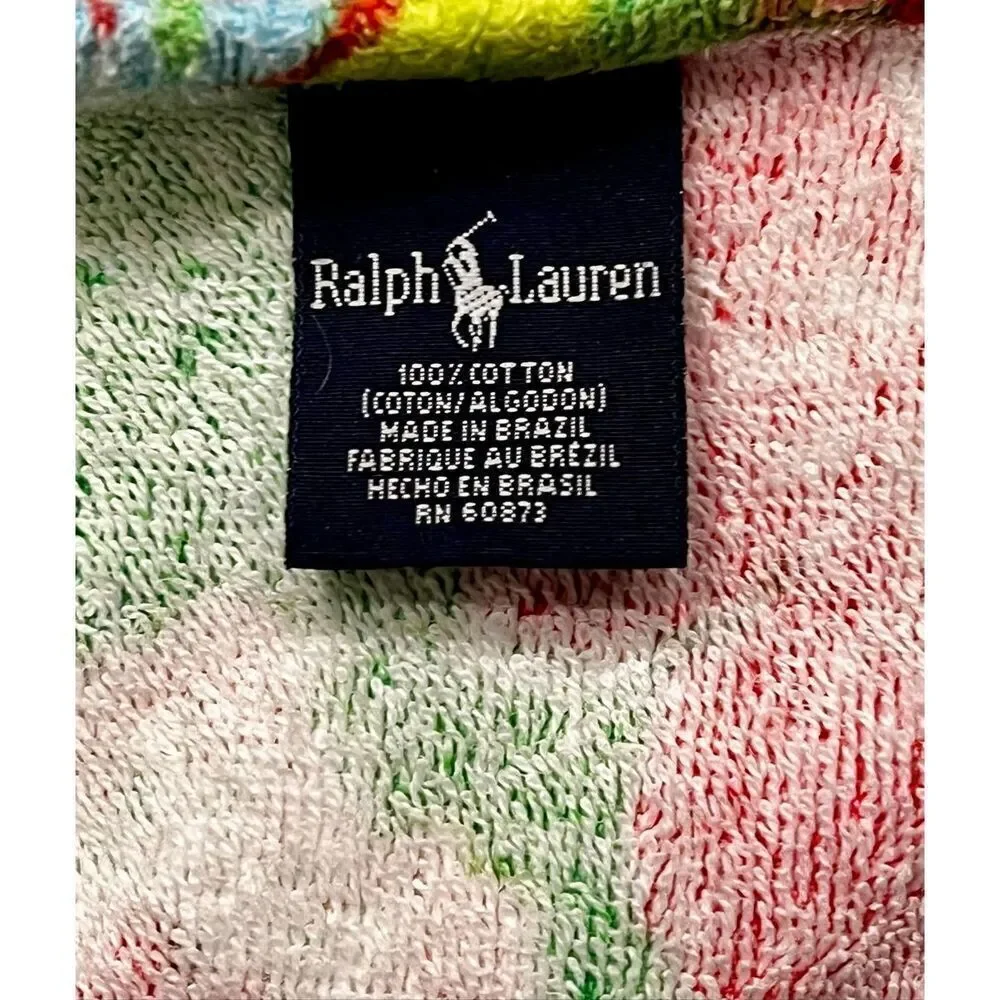 Vintage Ralph Lauren Tropical Floral Beach Towel